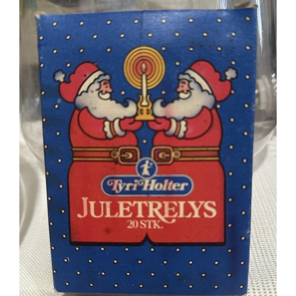 Vintage‎ 4" Christmas Candles 20 Red Julelys In Original Box Made In Noraway